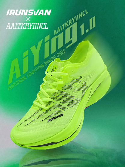 IRUNSVAN Carbon Plate Sports Shoes, Marathon Professional Running Shoes, Shock Absorbent Breathable Jogging Shoes, Unisex Model 095