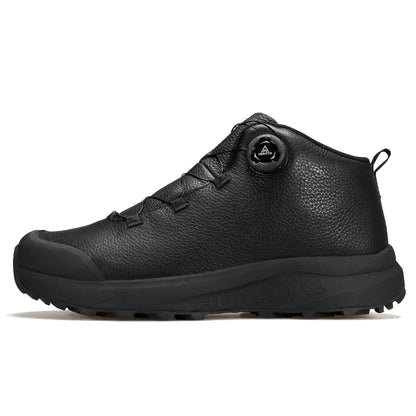 HUMTTO Lederschuhe für Herren Winter Camping Outdoor Herren-Sportschuhe Atmungsaktive Trekkingstiefel für Männer Rutschfeste Wandersneaker