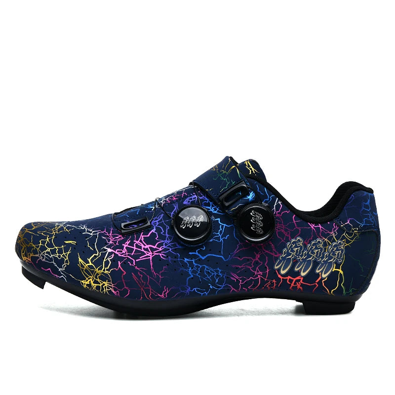 Neue Fahrradschuhe für Herren, selbstverriegelnde Rennrad-Sportschuhe, lockless Trainingsschuhe, SPD-Cleats-Fahrradschuhe für Damen