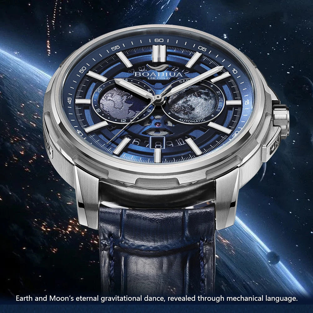 Reloj mecánico automático para hombre BORIAGE (BOAIJIUA), diseño original, resistente al agua, luminoso