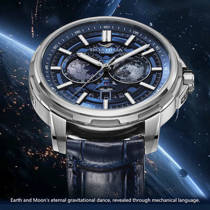 Reloj mecánico automático para hombre BORIAGE (BOAIJIUA), diseño original, resistente al agua, luminoso