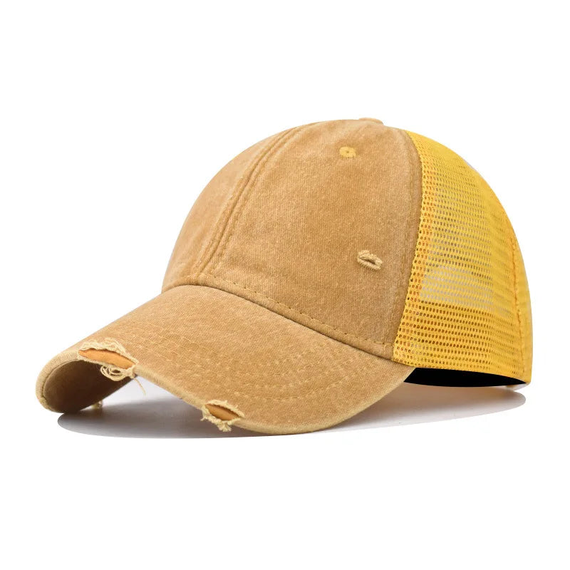 Distressed Baseball Cap Dad Hats for Men Women Vintage Washed Cotton soft crown Hat Adjustable Low Profile Unisex Style Headwear