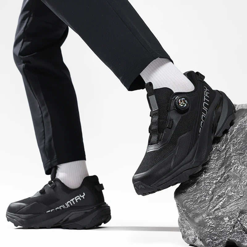 Ténis de corrida para homem em malha respirável, para exterior, montanha, todo-o-terreno e escalada, resistentes ao desgaste e confortáveis, com estilo moderno