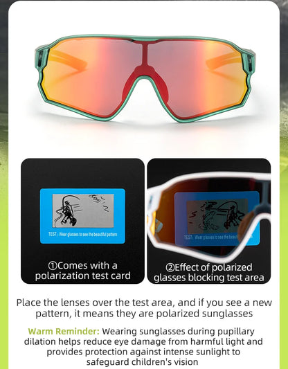 ROCKBROS Kids Polarized Photochromic Cycling Glasses UV400 Protection Outdoor Sports Sunglasses Child MTB Bicycle Eyewear