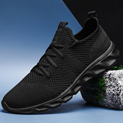 Mens Running Shoes Soft Soles Wear-resistant Breathable Sports Shoes Mesh Outdoor Fashion Big Size Tennis Shoes for Men