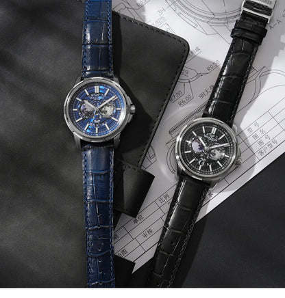 Reloj mecánico automático para hombre BORIAGE (BOAIJIUA), diseño original, resistente al agua, luminoso