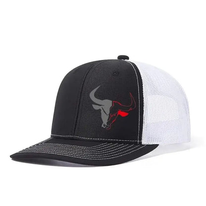 Casual Bull Head Print Summer Baseball Cap Breathable Hip Hop Sports Visor Mesh Adjustable Sun Hats Men Women
