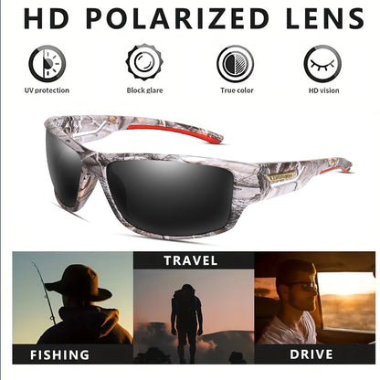 LOISRUBY Camouflage Polarized Cycling Driving Sunglasses Outdoor Tacakle Protection Sports Fishing Running Goggles