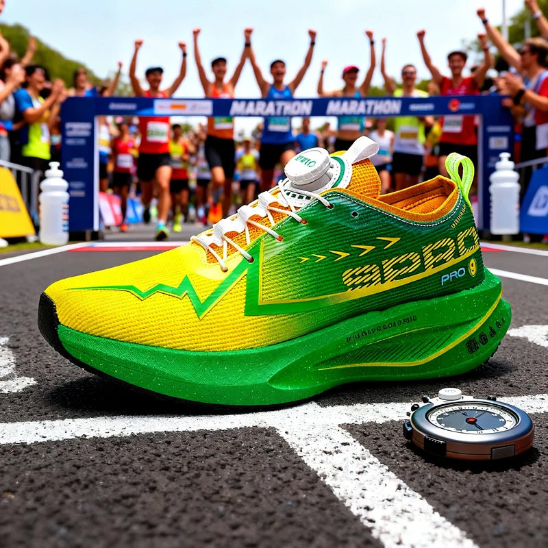 Men Marathon Running Shoes Carbon Board Speciality Sports Breathable Lightweight Women's Comfortable Athletic Nonskid Sneakers