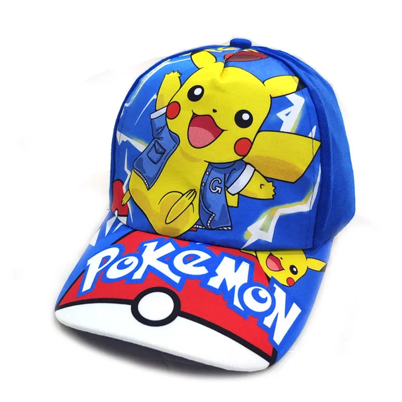 Cartoon Pokemon Baseball Cap Pikachu Hat Adjustable Pokemon Cosplay Hip Hop kids Girls Boys Anime Figure Toys children Gifts