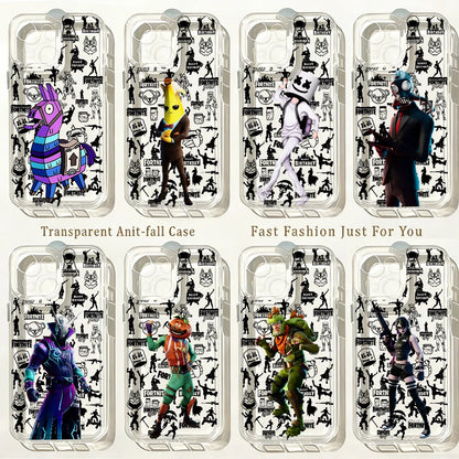 Hot Game Fortnite Phone Case for iPhone 17e 17 16 16e 15 14 13 12 11 Mini Pro Max X XR XS Max 7 8 Air Plus Clear Back Cover