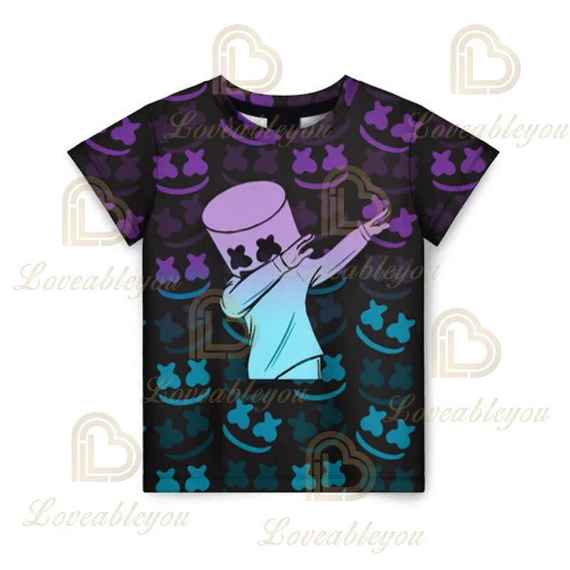 Battle Royale T-Shirt Fortnite T-Shirt Victory Cartoon-Oberteile Teenager-Kleidung Kinder Hero Game Fortress Night 3D Jungen Mädchen T-Shirt