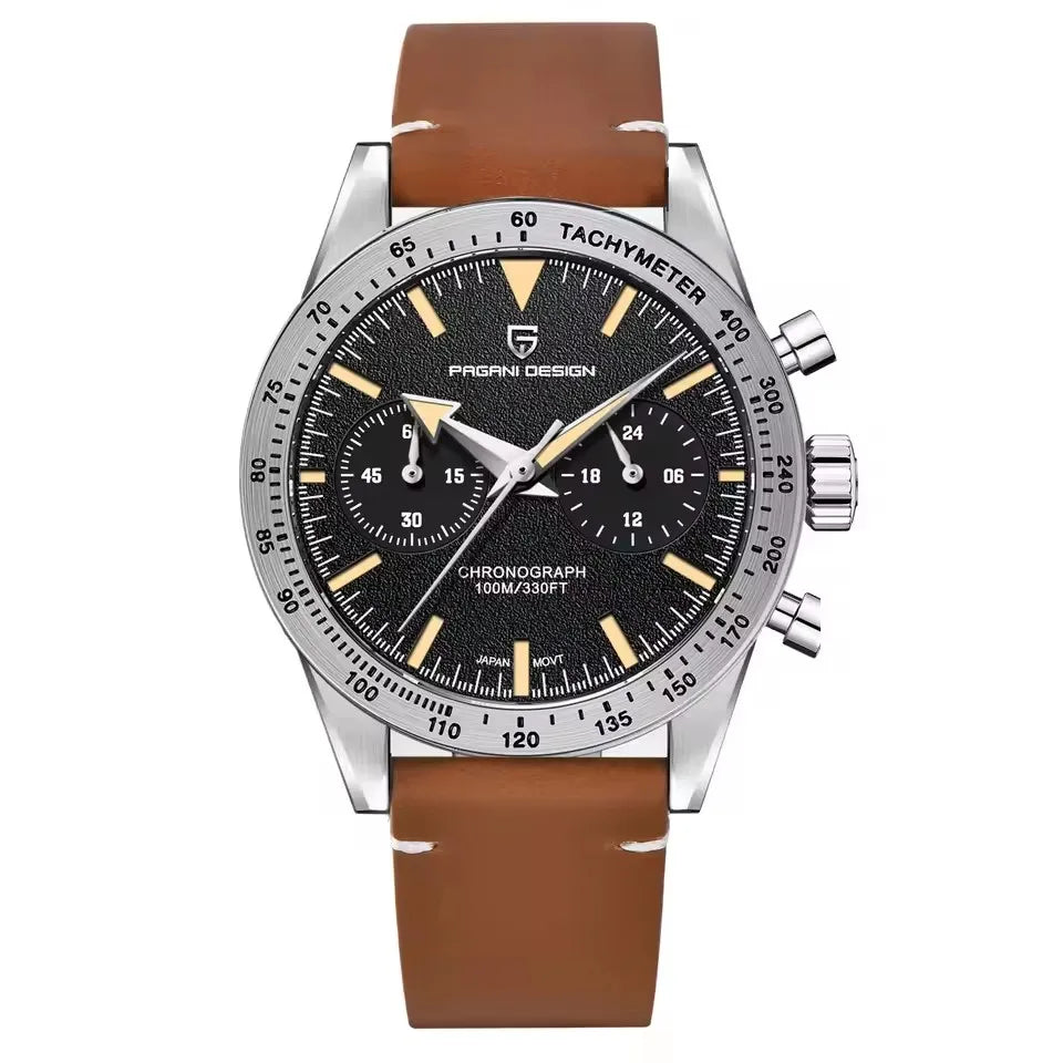 PAGANI DESIGN New 2026 Retro Luminous Moon Watch men Quartz speed Sport Chronograph AR Sapphire mirror VK64 Steel Men's Watches