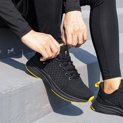 Baasploa Scarpe da running uomo nuove in mesh traspirante, sneakers sportive taglie forti 41-48, scarpe casual classiche da uomo antiscivolo per outdoor, comfort elevate
