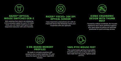 Razer Basilisk V3 Wired Gaming Mouse, 26000 DPI RGB Optical Gaming Mouse with 11 Programmable Buttons for PC & Laptop