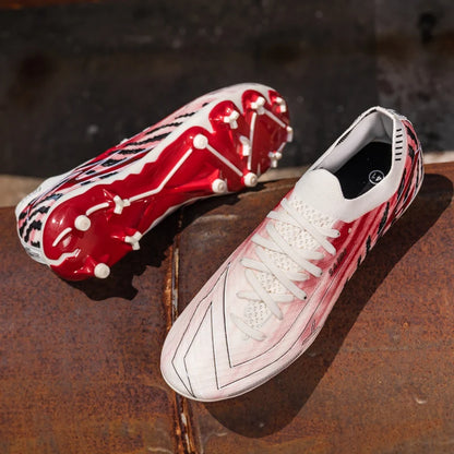 Chaussures de football unisexes pour hommes, modèle AG FG, avec tige en polyuréthane résistant et crampons en caoutchouc robustes, idéales pour les matchs de football en extérieur, sur gazon et pour les activités sporti