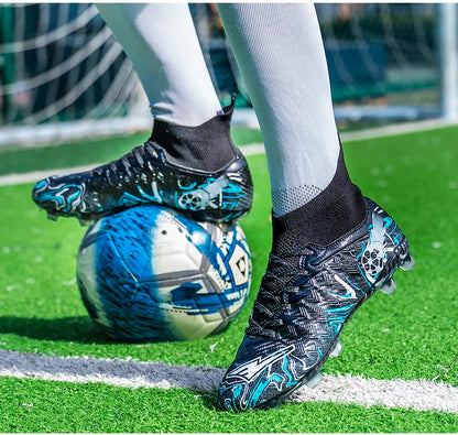 Chuteiras de Futebol de Cano Alto para Homem, para Relva Sintética, Respirantes e Antiderrapantes, Ténis de Treino e Jogo para Desporto ao Ar Livre, Chuteiras de Futebol FG