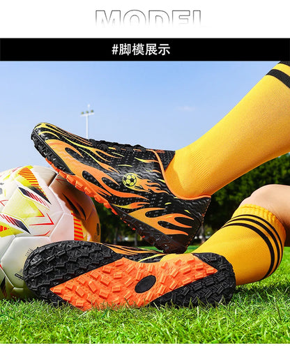 Men Professional Football Boots Cleats Boys Soccer Shoes Ankle Support Cleats Youth Outdoor Match Training Sneakers Non-slip