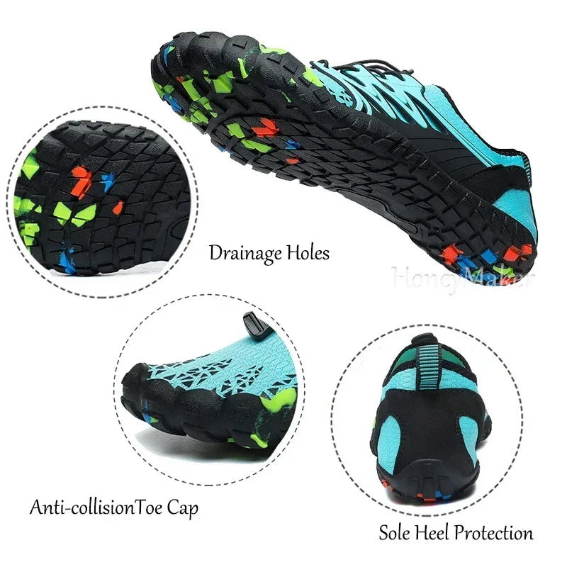 Unisex Wading Shoes Quick-Dry Aqua Shoes Drainage Water Shoes Beach Sports Swim Sandals Yoga Barefoot Diving Surfing Sneakers