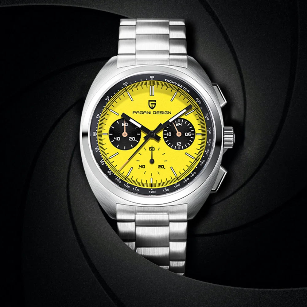 Pagani Design 2026 Fashion Men's Quartz Watch Top Brand Luxury Sapphire VK63 Men's Chronograph All-Steel Diving Relógios Masculino