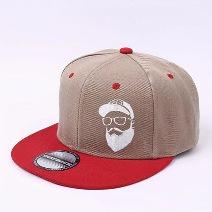 Printed Logo Bearded Grandpa Pattern Adjustable Buckle Closure Outdoor Sports Cap Baseball Cap Hip-Hop Style
