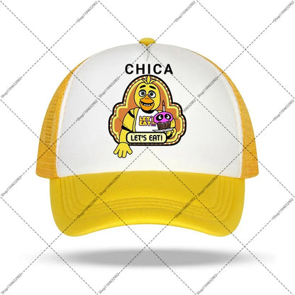 FNAF Baseball Cap Five Nights At Freddys Unisex Sun Hats Cartoon Anime Printed Hat Boys Girls Fashion Caps Birthday Party Gifts