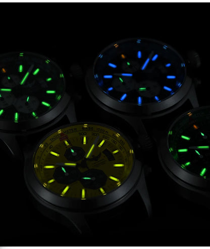 YELANG V1029S Men's Quartz Watch 42mm Japan OS10 Movement T100 Luminous 100M Waterproof Sports Military Style Watches Sapphire