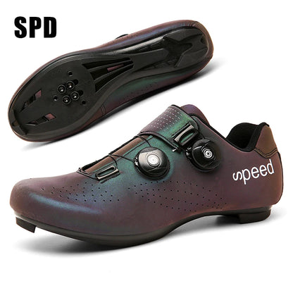 Neue Fahrradschuhe für Herren, selbstverriegelnde Rennrad-Sportschuhe, lockless Trainingsschuhe, SPD-Cleats-Fahrradschuhe für Damen