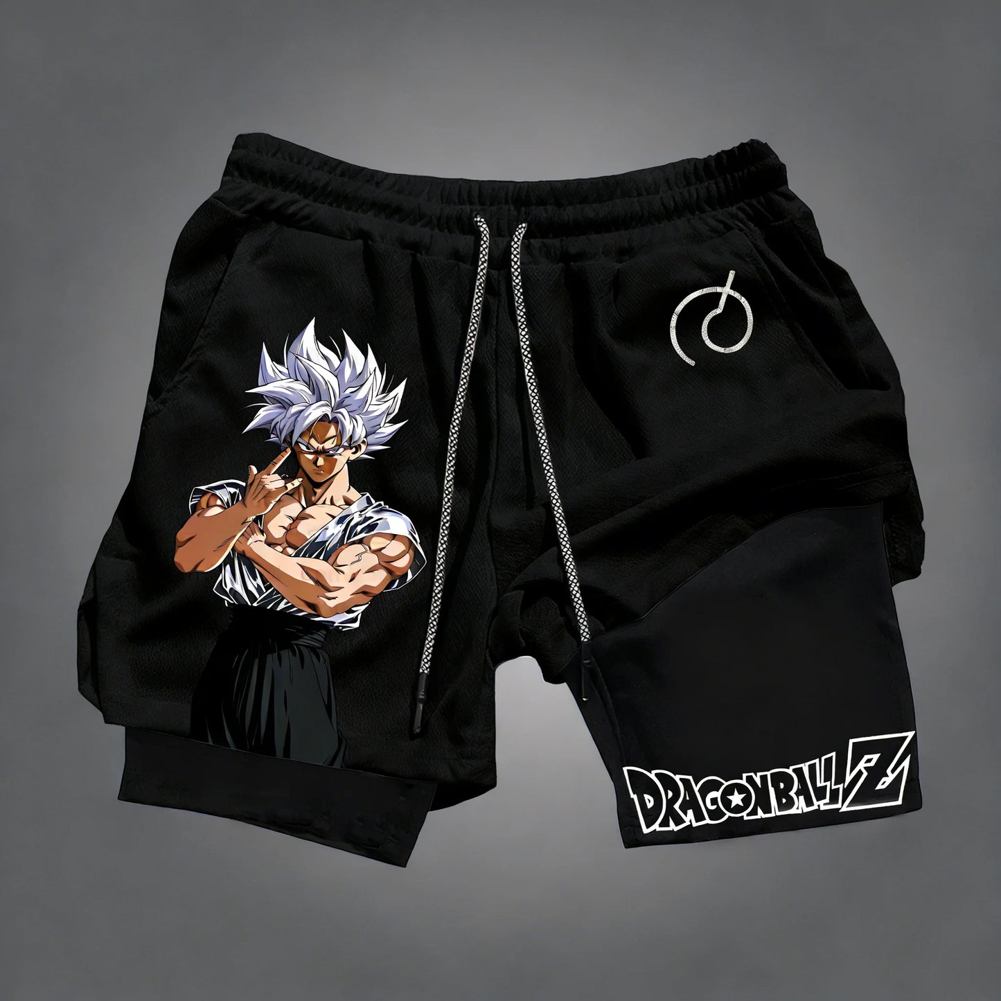 Dragon Ball Anime Peripheral GOKU Vegeta Printed Sports Double-layer Shorts 2025 American Men's Summer Loose Breathable Pants