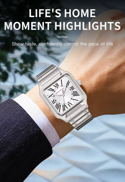 2025 New 34MM Specht & Söhne Quartz Watch Japan VH31 Movement Sapphire Blue Color Ultrathin Stainless Steel Men's Watch