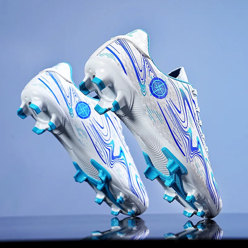 Plus Size Children Firm Ground Soccer Shoes Male Outdoor Primary and Secondary School Students Broken Nails Training Shoes Race
