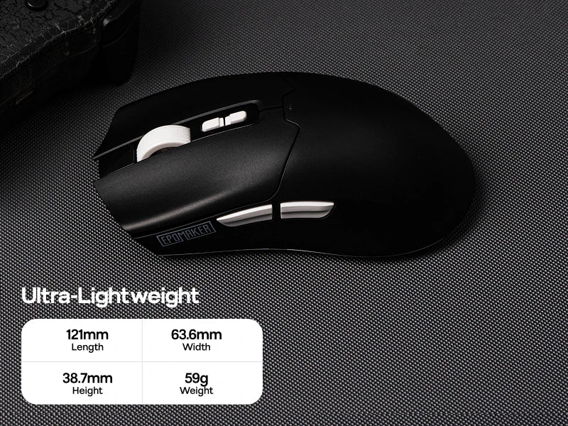 EPOMAKER Click Lite Wired/BT/2.4GHz Wireless Gaming Mouse, PAW3311 Sensor, 800 to 24000 DPI with 500mAh Battery for PC/Mac/Linux