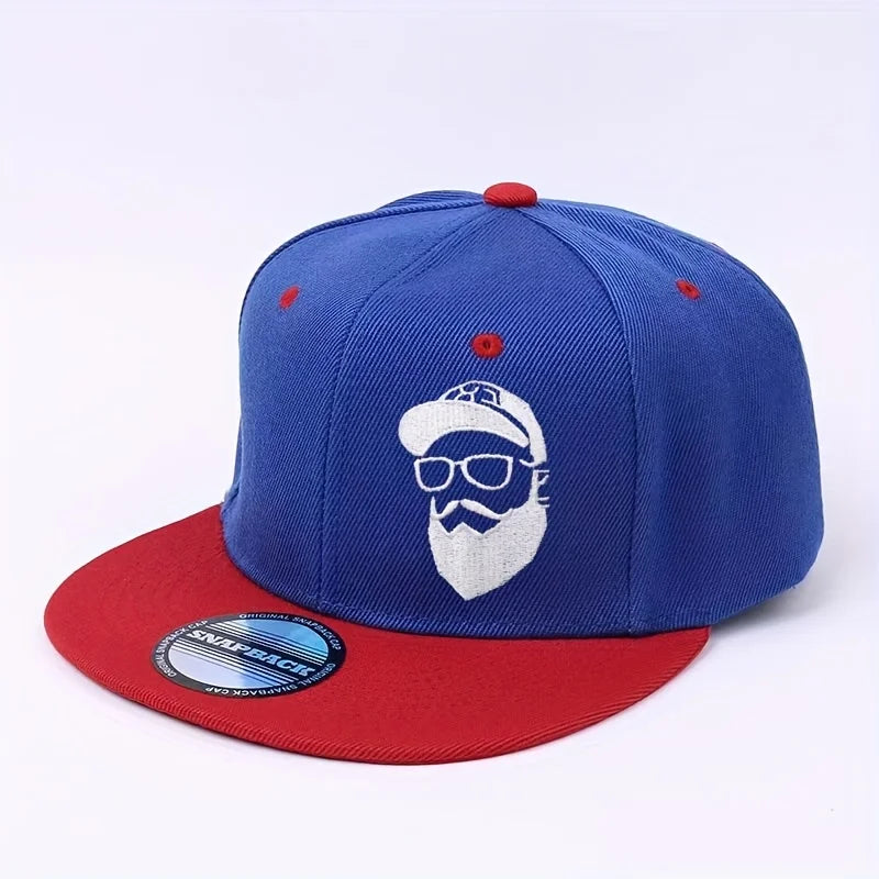 Printed Logo Bearded Grandpa Pattern Adjustable Buckle Closure Outdoor Sports Cap Baseball Cap Hip-Hop Style