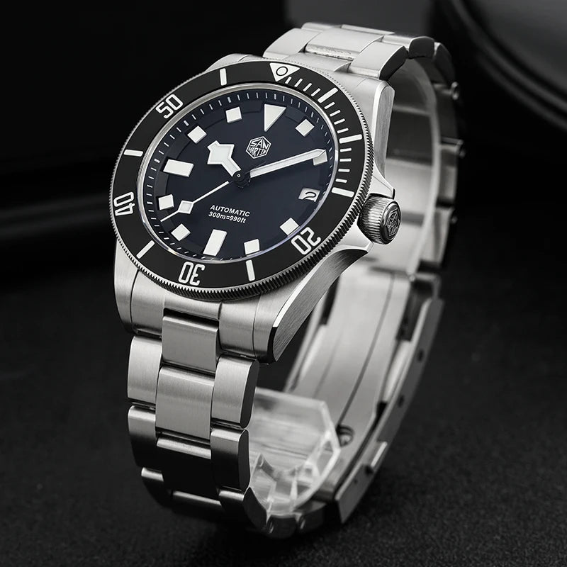 San Martin SN0121TD Titanium Diving Watch ST2130 Automatic Movement Watches Grade5 Titanium 120 Click Waterproof 300m Wristwatch