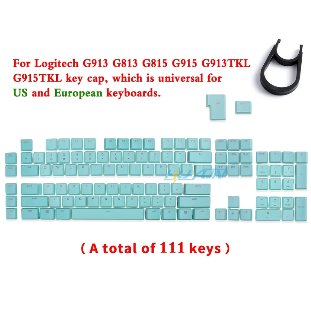 Keycap testurizzato antiscivolo trasparente retroilluminato G915 913 TKL G815 G813, compatibile con tastiera meccanica Logitech