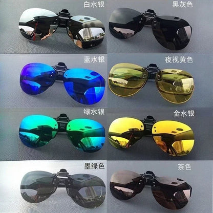 Pilot Polarized Sunglasses Clips Glasses Clip Driving Night Vision Eyeglasses UV400 Outdoor Shades Definition Sun Glasses Clips