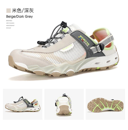HUMTTO Zapatillas de río para hombre, calzado outdoor de trekking y vadeo, zapatos acuáticos de malla transpirable, secado rápido, tobillo para mujer, zapatillas acuáticas antideslizantes