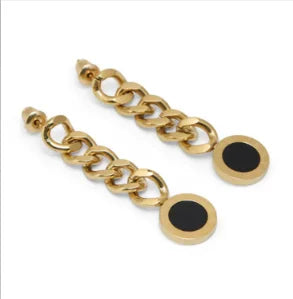 Hoop Earrings for Women Trendy Golden Stainless Steel Earring Jewelry New
