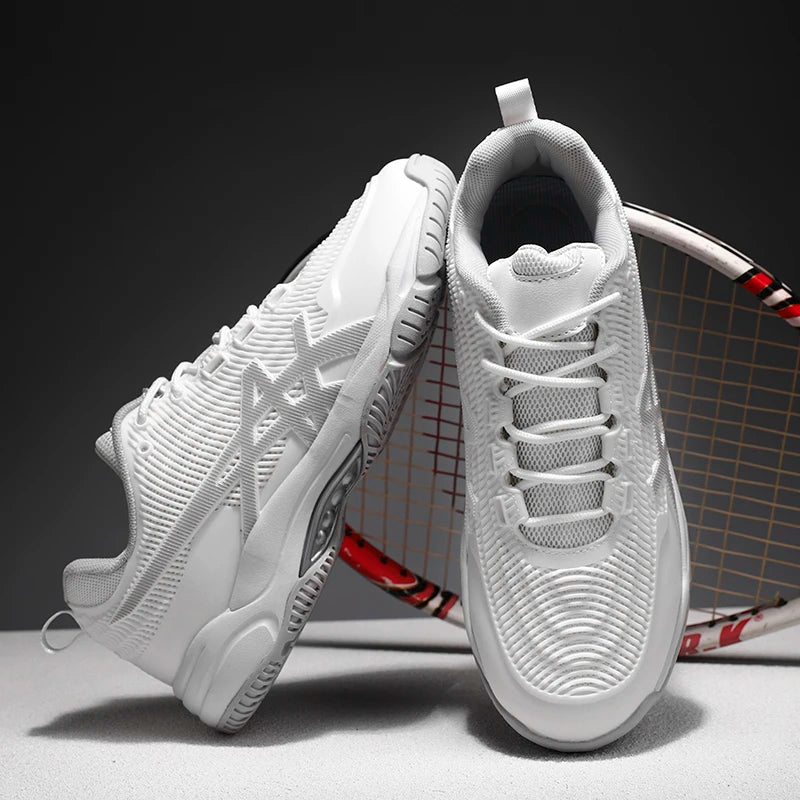 Men and Women Badminton Shoes Table Tennis Shoes for Volleyball Handball Sports Sneakers Anti-Skid Mesh Breathable Field Training