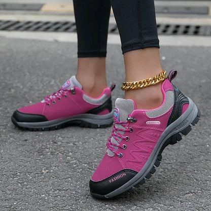 Zapatillas de senderismo para mujer, calzado deportivo outdoor antideslizante, cómodo para caminar, escalar y hacer jogging