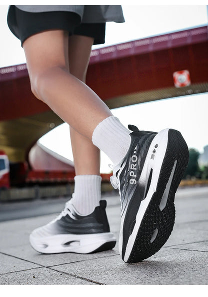 Zapatillas de running para hombre y mujer, transpirables, deportivas de competición, con amortiguación de carbono, ligeras, para jogging y entrenamiento masculino