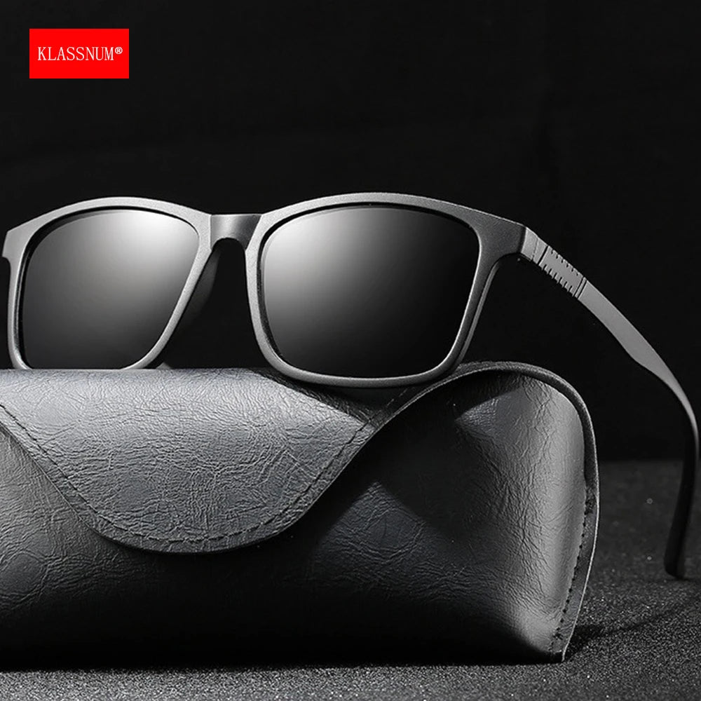 KLASSNUM Sunglasses Man TR Frame Polarized Sunglasses Yellow Driving Sun Glasses Fishing Sports UV400 Shades Classic Eyewear New