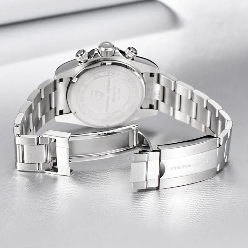 Montre-bracelet pour homme PAGANI DESIGN – Chronographe de luxe, mouvement à quartz MIYOTA VK63, verre saphir, étanche, style sportif