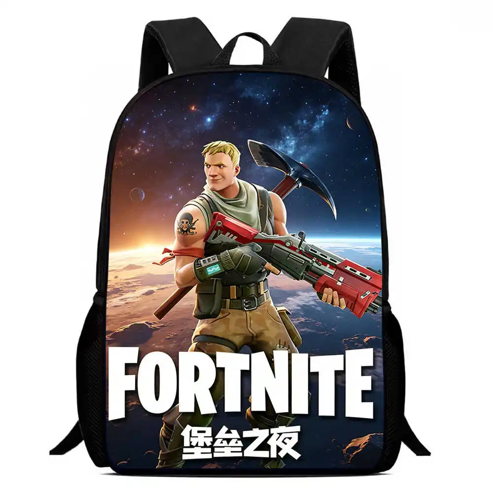 Children's Student Fortnite Cartoon Boys and Girls Large Capacity Backpack