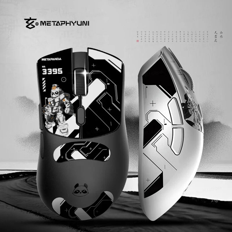 Bezdrôtová myš Metaphyuni Metapanda P1 Pro Max Paw3395L s nízkou latenciou, ľahká e-športová herná myš, ergonomická myš pre PC hráčov, darček