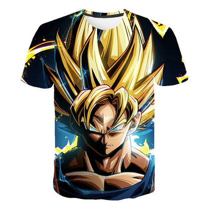 Camisetas para hombre Dragon Ball Z, camiseta para niños, ropa infantil de verano, manga corta, camiseta con dibujo animado para niños, tops, camiseta para bebé niño