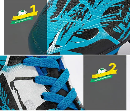 Chaussures de Football pour enfants, chaussures de Football pour garçons, Futsal, baskets d'intérieur rapides, crampons originaux, bottes de Football