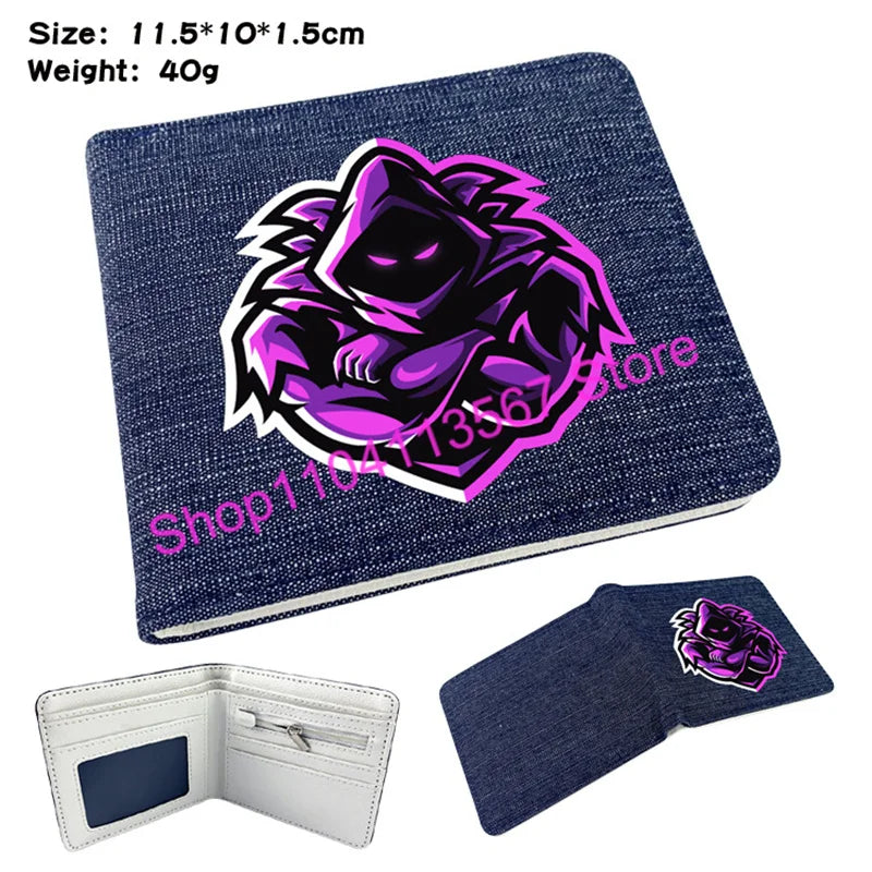 Fortnited Anime Figures Wallet Victory Royale PU Leather Purse Coin Holder Money Clutch Wristlet Cover Wallet Card Holder