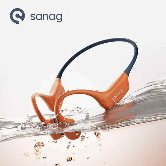 Sanag B77S IPX8 écouteurs de natation Conduction osseuse Bluetooth casque Flash-vente 64GB mémoire lecteur MP3 casque sans fil