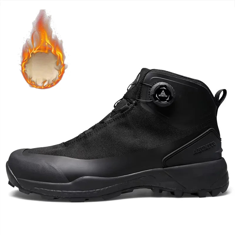HUMTTO Hiking Shoes Men's Winter High-Top Warm Non-slip Hunting Shoes Women Outdoor Sports Cushioning Snow Boots Tactical Boots